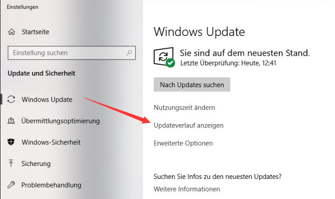 Aktualisierungsverlauf Windows-Update