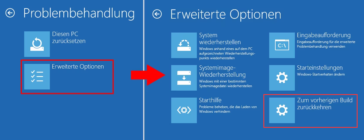 Zum vorherigen Build Zurückkehren