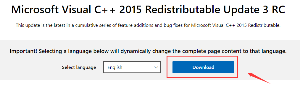 vc++ 2015 Redist-Download
