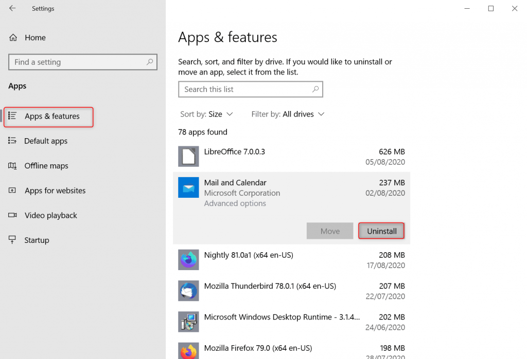 App in Windows 10 deinstallieren
