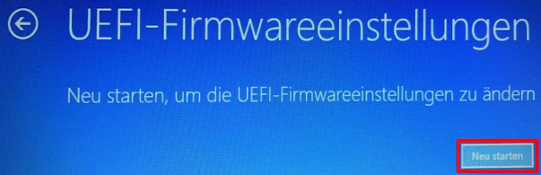 UEFI Firmware WinRE Confirm