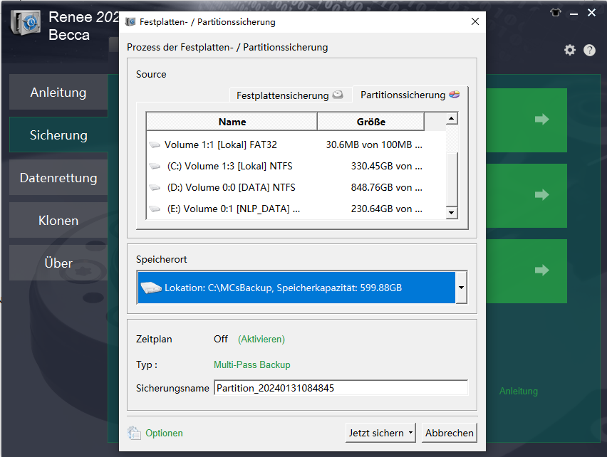 Backup-Partition