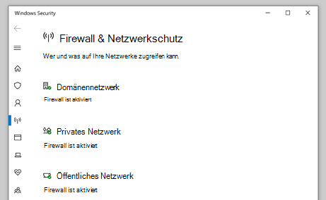 Firewall öffnen