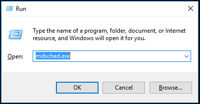 mdsched.exe run