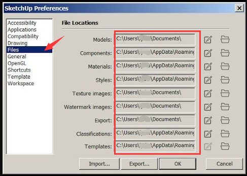 Sketchup  Speicherort der Dateien