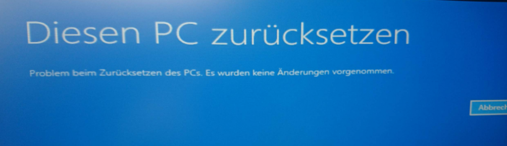 Der Computer konnte nicht initialisiert werden, erforderliche Laufwerkspartitionen fehlen