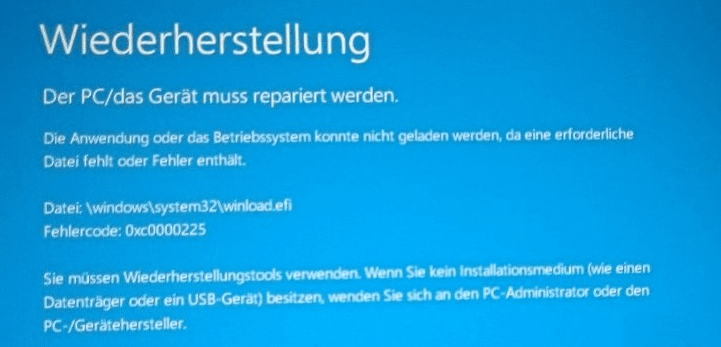 winload.efi-Fehlermeldung