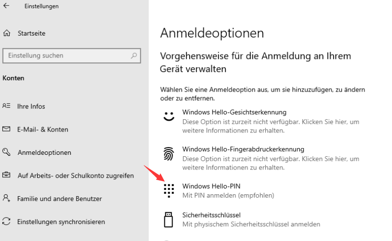 Windows Hello Disable