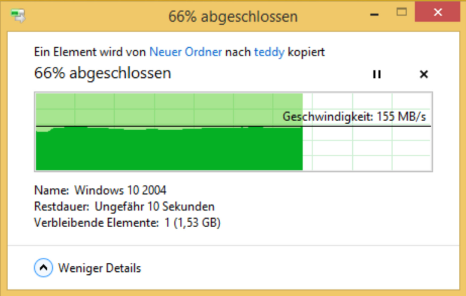 Windows kopiert Dateien