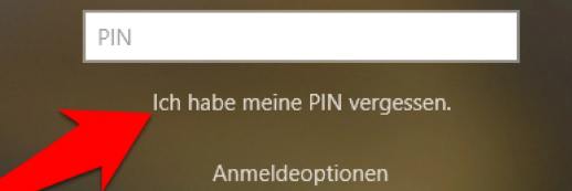 Ich habe meine PIN vergessen Windows