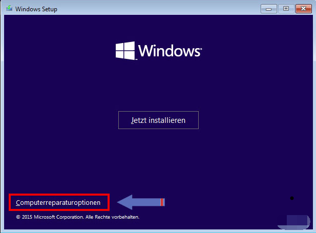 Windows 10-Installation