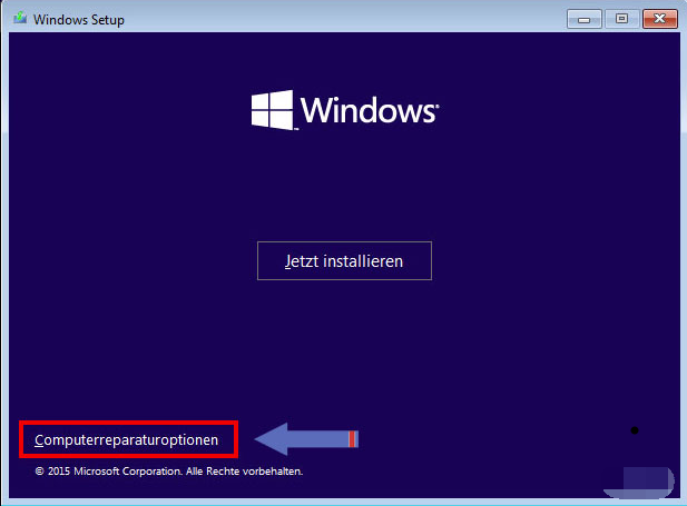 reparatur ihres computers windows 10