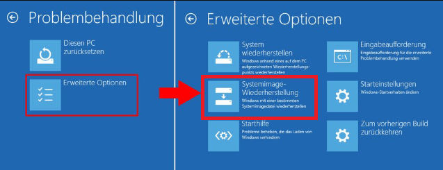 Wählen Sie System-Image-Wiederherstellung