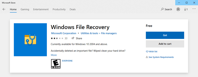 Windows-Dateiwiederherstellung