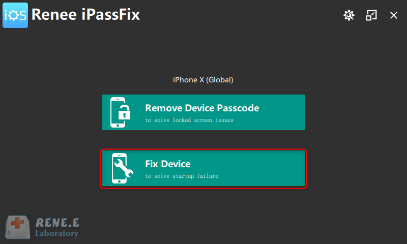 Gerätefunktion von Renee ipassfix reparieren