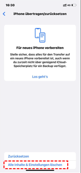 iPhone 6 zurücksetzen