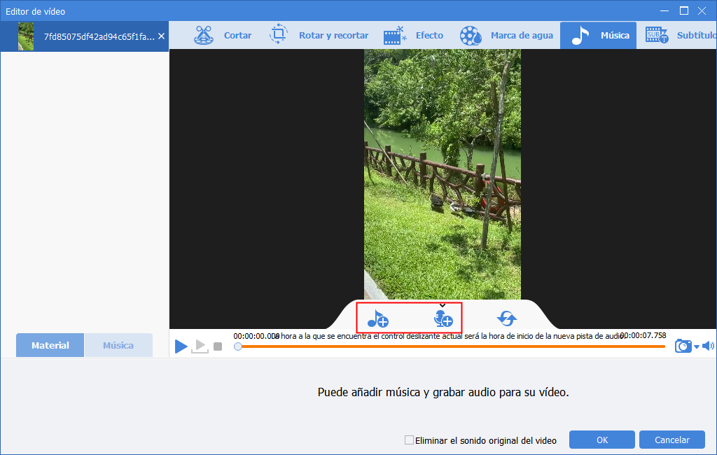 Musik hinzufügen mit Renee Video Editor Pro