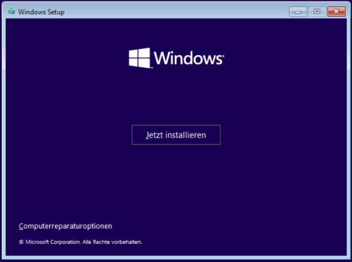 Windows 10/11 jetzt installieren
