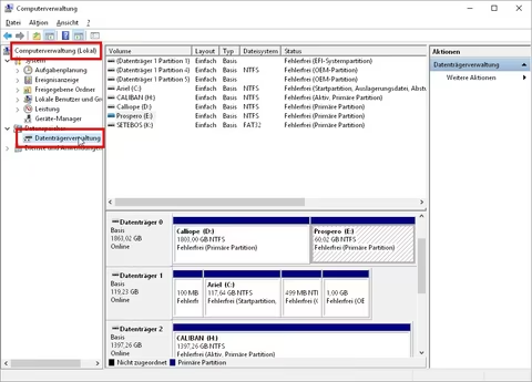 Datenträgerverwaltung
