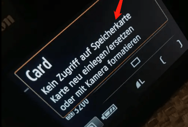 Kamera meldet, SD-Karte muss formatiert werden