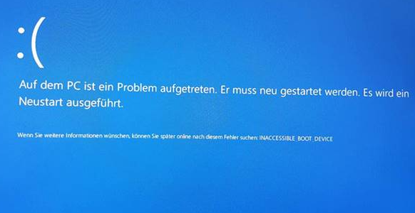 Windows BSOD: INACCESSIBLE_BOOT_DEVICE