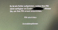 PIN: Ein Fehler ist aufgetreten